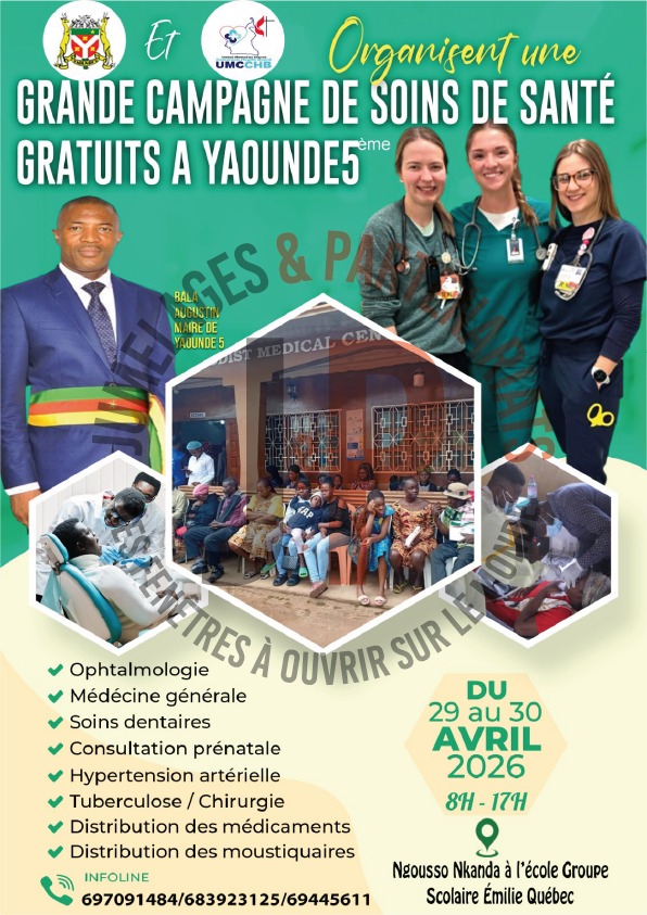 Yaoundé 5 : Une vaste campagne de soins gratuits annoncée à Ngousso Nkanda
